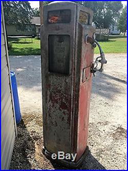 Tall Bennett 541 Gas Pump Texaco For Restoration