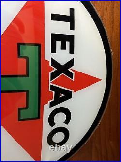 TEXACO 10 ROUND GLASS LENSE, Officially Licensed Product for Gas Pump Globe