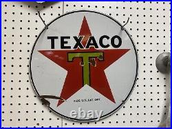 TEXACO 15, Lubster Pump Plate Porcelain Sign Shell Mobil Exxon Gas Oil