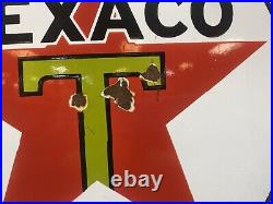 TEXACO 15, Lubster Pump Plate Porcelain Sign Shell Mobil Exxon Gas Oil
