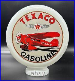 TEXACO AVIATION GASOLINE 8 Milk Glass Mini Gas Pump Globe (Globe Only) TEXACO AVIATION GASOLINE 8 Milk Glass Mini Gas Pump Globe (Globe Only)