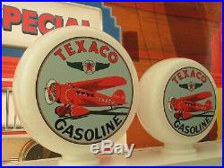 TEXACO Aviation Art Deco Style Gas Pump Globes Selection Petrol Pump Globe