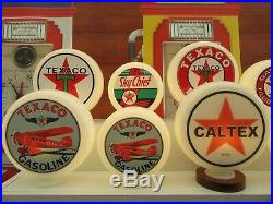 TEXACO Aviation Vintage Style Glass Petrol Pump Globes Gas Pump Globes