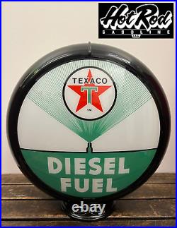 TEXACO DIESEL FUEL Reproduction 13.5 Gas Pump Globe (Black Body) TEXACO DIESEL FUEL Reproduction 13.5 Gas Pump Globe (Black Body)