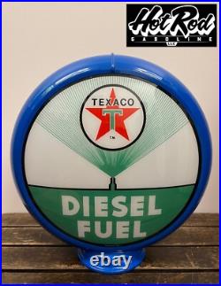 TEXACO DIESEL FUEL Reproduction 13.5 Gas Pump Globe (Blue Body)
