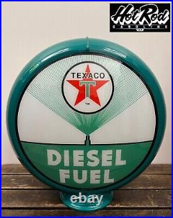 TEXACO DIESEL FUEL Reproduction 13.5 Gas Pump Globe (Green Body)