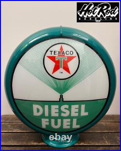 TEXACO DIESEL FUEL Reproduction 13.5 Gas Pump Globe (Green Body)