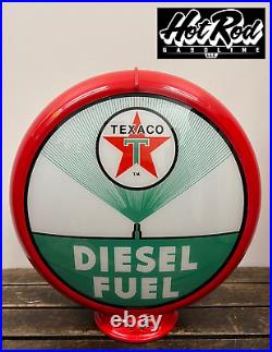 TEXACO DIESEL FUEL Reproduction 13.5 Gas Pump Globe (Red Body)