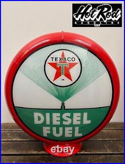 TEXACO DIESEL FUEL Reproduction 13.5 Gas Pump Globe (Red Body)