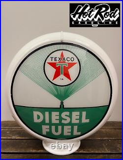 TEXACO DIESEL FUEL Reproduction 13.5 Gas Pump Globe (White Body) TEXACO DIESEL FUEL Reproduction 13.5 Gas Pump Globe (White Body)