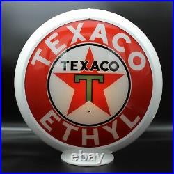 TEXACO ETHYL 13.5 Gas Pump Globe SHIPS FULLY ASSEMBLED! READY FOR YOUR PUMP
