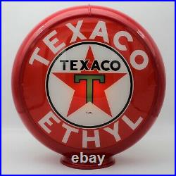 TEXACO ETHYL 13.5 Gas Pump Globe SHIPS FULLY ASSEMBLED! READY FOR YOUR PUMP