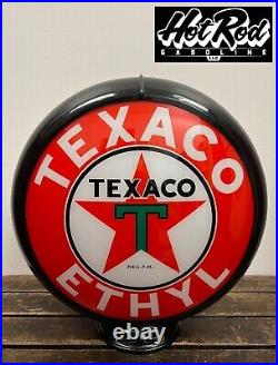 TEXACO ETHYL Reproduction 13.5 Gas Pump Globe (Black Body)