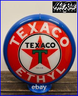 TEXACO ETHYL Reproduction 13.5 Gas Pump Globe (Blue Body)