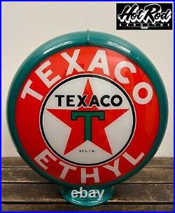TEXACO ETHYL Reproduction 13.5 Gas Pump Globe (Green Body) TEXACO ETHYL Reproduction 13.5 Gas Pump Globe (Green Body)