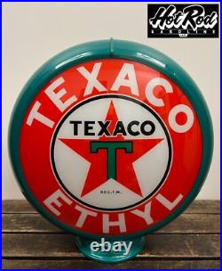 TEXACO ETHYL Reproduction 13.5 Gas Pump Globe (Green Body)
