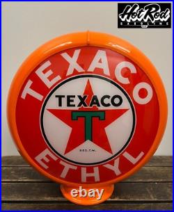 TEXACO ETHYL Reproduction 13.5 Gas Pump Globe (Orange Body) TEXACO ETHYL Reproduction 13.5 Gas Pump Globe (Orange Body)