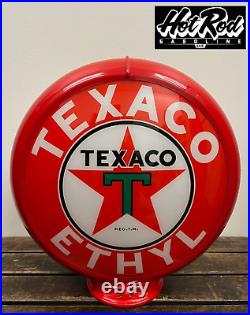 TEXACO ETHYL Reproduction 13.5 Gas Pump Globe (Red Body)