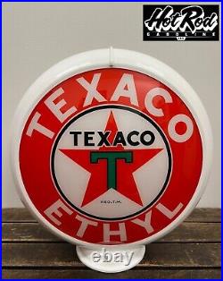 TEXACO ETHYL Reproduction 13.5 Gas Pump Globe (White Body)