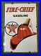 TEXACO_FIRE_CHIEF_Gasoline_PORCELAIN_PUMP_PLATE_SIGN_12x18in_1947_Original_USA_01_jsm