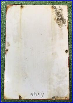 TEXACO FIRE-CHIEF Gasoline PORCELAIN PUMP PLATE SIGN 12x18in 1947 Original USA