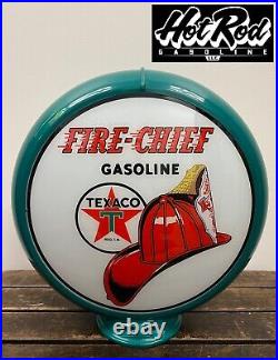 TEXACO FIRE CHIEF Reproduction 13.5 Gas Pump Globe (Green Body)