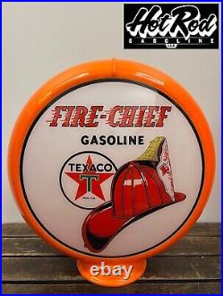TEXACO FIRE CHIEF Reproduction 13.5 Gas Pump Globe (Orange Body) TEXACO FIRE CHIEF Reproduction 13.5 Gas Pump Globe (Orange Body)