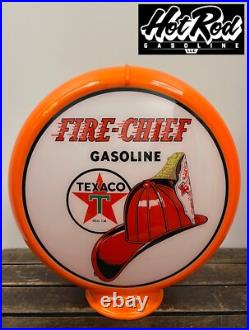 TEXACO FIRE CHIEF Reproduction 13.5 Gas Pump Globe (Orange Body) TEXACO FIRE CHIEF Reproduction 13.5 Gas Pump Globe (Orange Body)