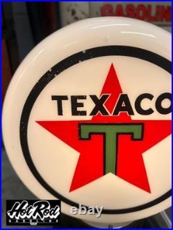 TEXACO GASOLINE Milk Glass Mini Gas Pump Globe with Lamp Base Discounted Price