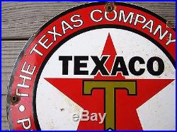Texaco Gasoline Texas Co 12 Porcelain Enamel Gas Pump Oil Service Station Sign Texaco Gasoline Texas Co 12 Porcelain Enamel Gas Pump Oil Service Station Sign