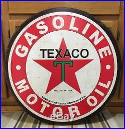 TEXACO GAS Large Metal Petroleum Motor Oil Gas Pump Vintage Style Star Wall TEXACO GAS Large Metal Petroleum Motor Oil Gas Pump Vintage Style Star Wall