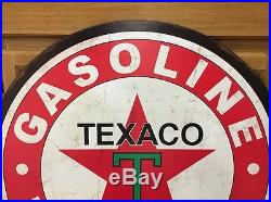 TEXACO GAS Large Metal Petroleum Motor Oil Gas Pump Vintage Style Star Wall