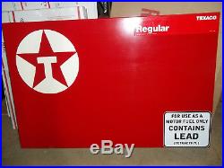 TEXACO GAS PUMP FRONT Sign DISPLAY oil can 1980s