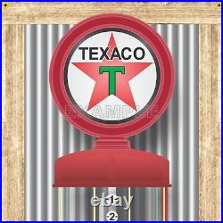 TEXACO GAS STATION OLD VISIBLE GAS PUMP RUSTIC PRINTED BANNER MURAL ART 2' x 8
