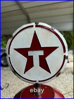 TEXACO Gas Pump Metal Art less than 40 Tall from Mexico Man Cave Decor