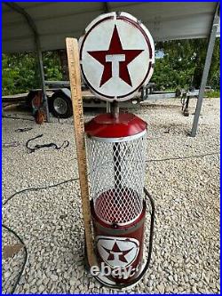 TEXACO Gas Pump Metal Art less than 40 Tall from Mexico Man Cave Decor