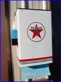 TEXACO Old Gas Pump Windshield Service Box Paper Towel Dispenser