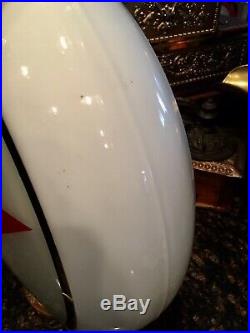 TEXACO Original Gas Pump Globe Rare Original Milk Glass Body 2 Lenses C