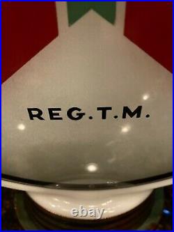 TEXACO Original Gas Pump Globe Rare Original Milk Glass Body 2 Lenses C