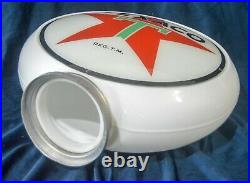TEXACO Original Gas Pump Globe with Milk Glass Body and Style C Lenses NOS