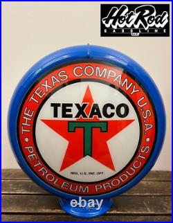 TEXACO PETROLEUM PRODUCTS Reproduction 13.5 Gas Pump Globe (Blue Body)