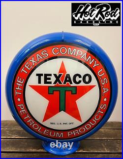TEXACO PETROLEUM PRODUCTS Reproduction 13.5 Gas Pump Globe (Blue Body)