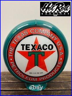 TEXACO PETROLEUM PRODUCTS Reproduction 13.5 Gas Pump Globe (Green Body)