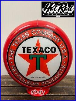 TEXACO PETROLEUM PRODUCTS Reproduction 13.5 Gas Pump Globe (Red Body)