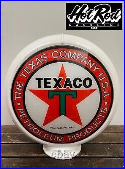 TEXACO PETROLEUM PRODUCTS Reproduction 13.5 Gas Pump Globe (White Body)
