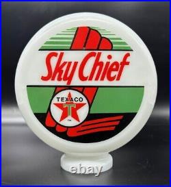 TEXACO SKY CHIEF 8 Milk Glass Mini Gas Pump Globe