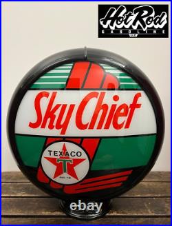 TEXACO SKY CHIEF Reproduction 13.5 Gas Pump Globe (Black Body) TEXACO SKY CHIEF Reproduction 13.5 Gas Pump Globe (Black Body)