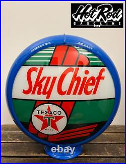 TEXACO SKY CHIEF Reproduction 13.5 Gas Pump Globe (Blue Body) TEXACO SKY CHIEF Reproduction 13.5 Gas Pump Globe (Blue Body)