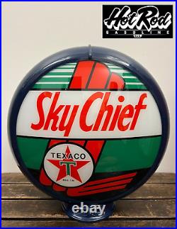 TEXACO SKY CHIEF Reproduction 13.5 Gas Pump Globe (Dark Blue Body) TEXACO SKY CHIEF Reproduction 13.5 Gas Pump Globe (Dark Blue Body)