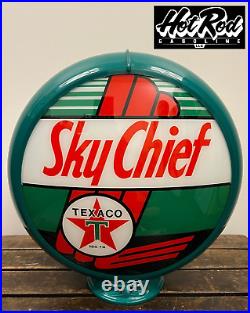 TEXACO SKY CHIEF Reproduction 13.5 Gas Pump Globe (Green Body) TEXACO SKY CHIEF Reproduction 13.5 Gas Pump Globe (Green Body)